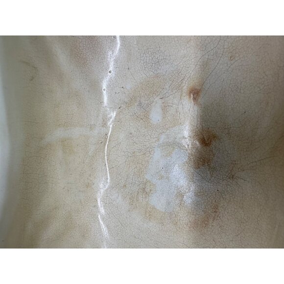 Vtg Weller Pottery Turquoise Blue Footed Bowl Shell Scalloped Design 18" Long - Picture 7 of 16